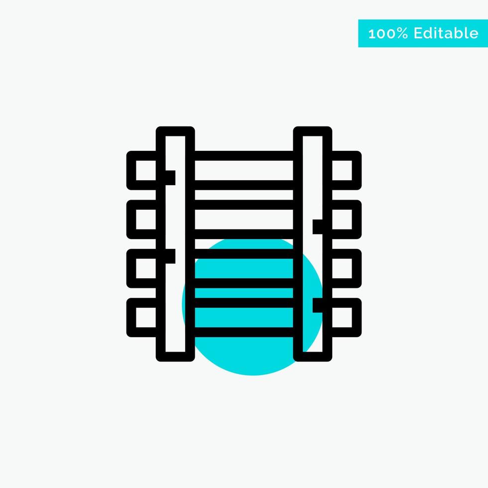 spoorwegen station trein vervoer turkoois hoogtepunt cirkel punt vector icoon