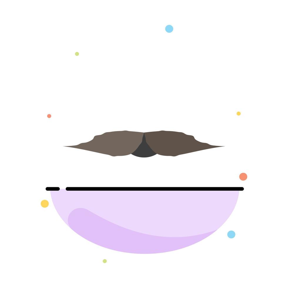 snor hipster movember mannetje mannen vlak kleur icoon vector