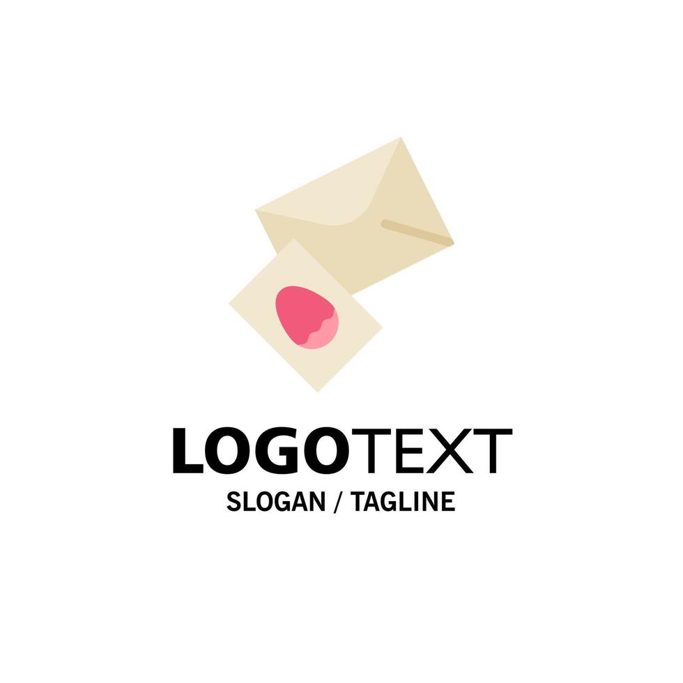 massage mail ei Pasen bedrijf logo sjabloon vlak kleur vector