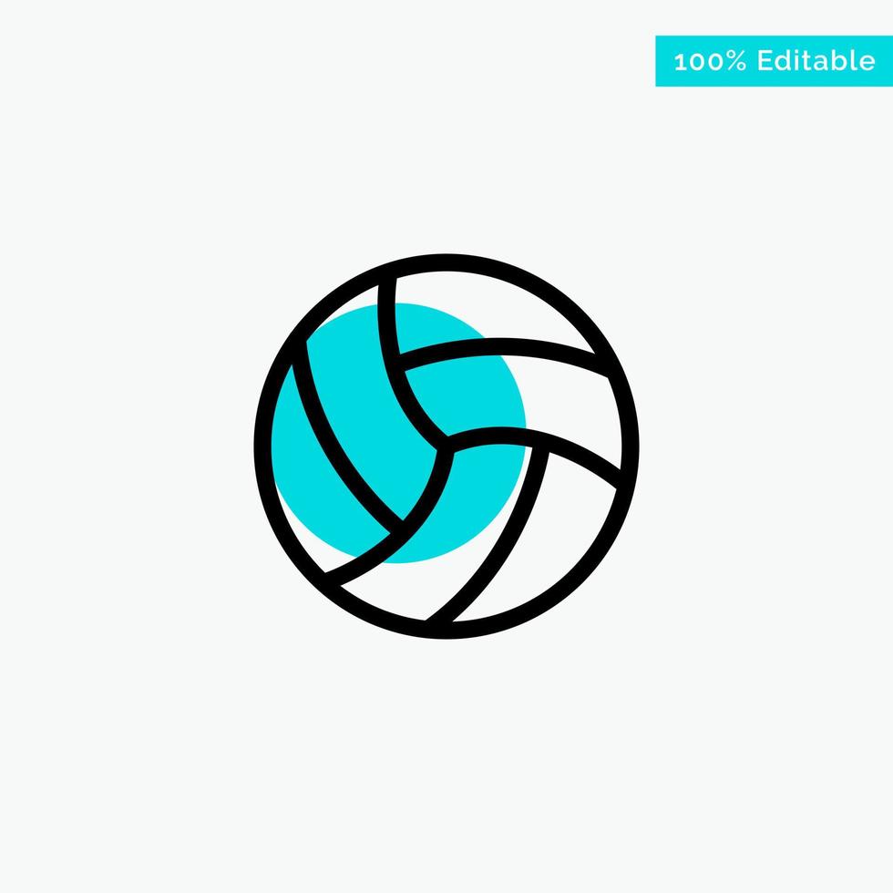 bal volley volleybal sport turkoois hoogtepunt cirkel punt vector icoon
