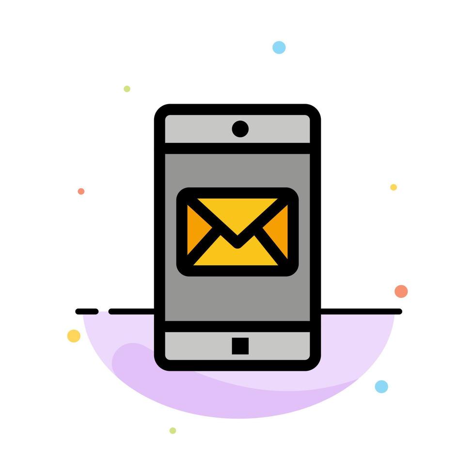 toepassing mobiel mobiel toepassing mail abstract vlak kleur icoon sjabloon vector