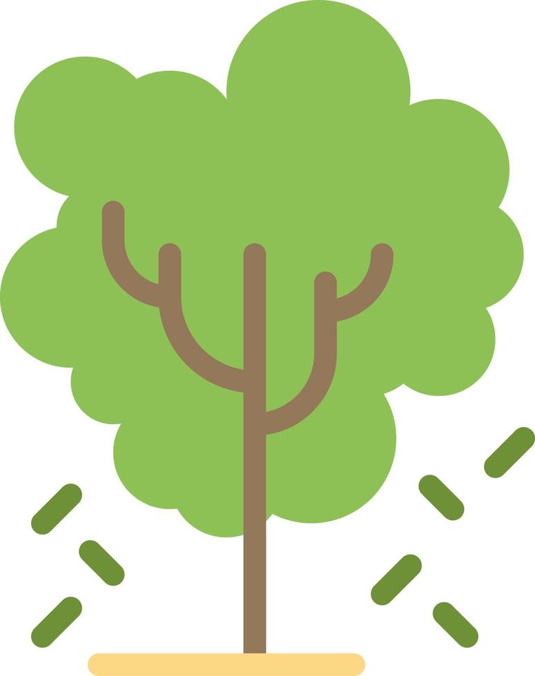 boom appel appel boom natuur voorjaar vlak kleur icoon vector icoon banier sjabloon