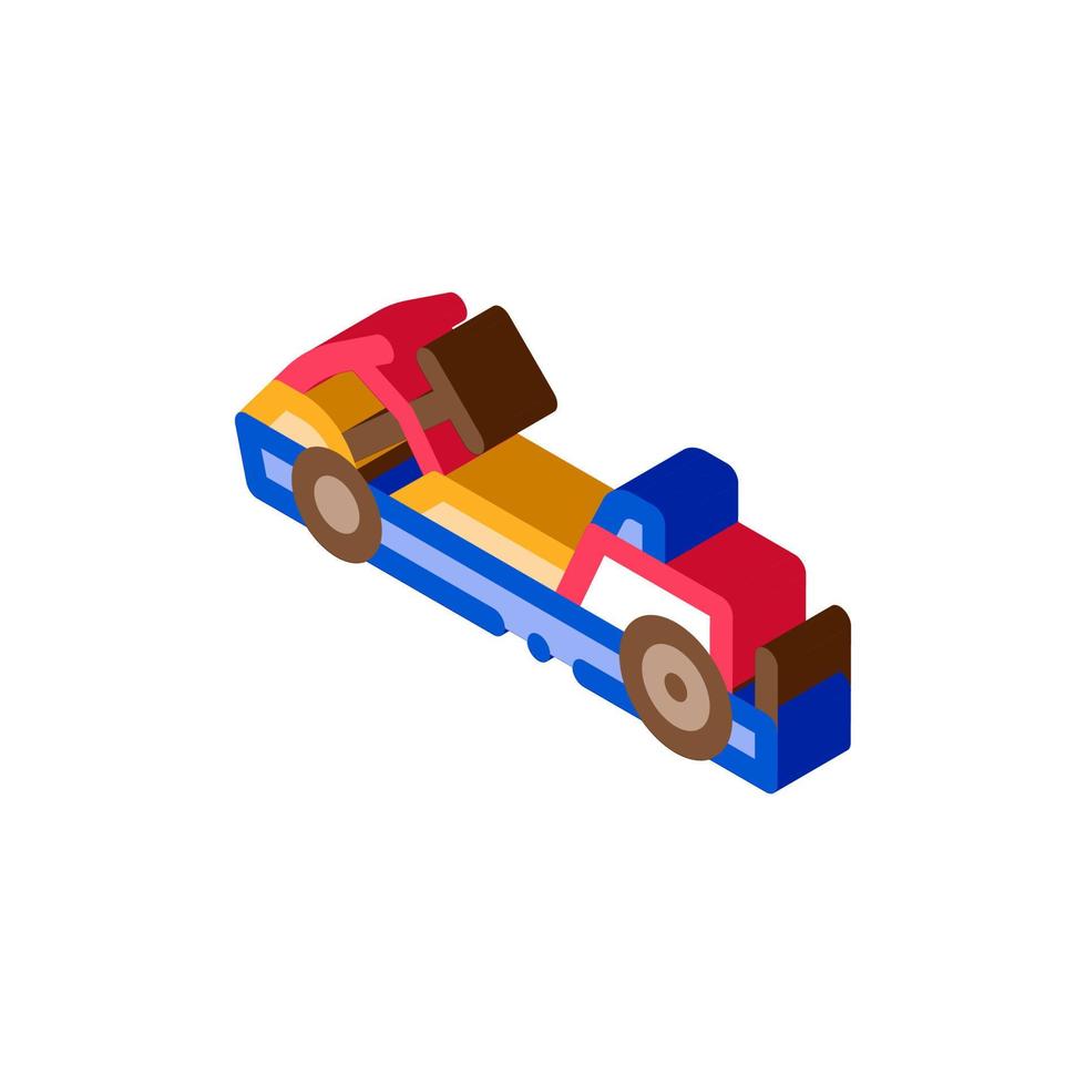 kart sport vervoer isometrische icoon vector illustratie