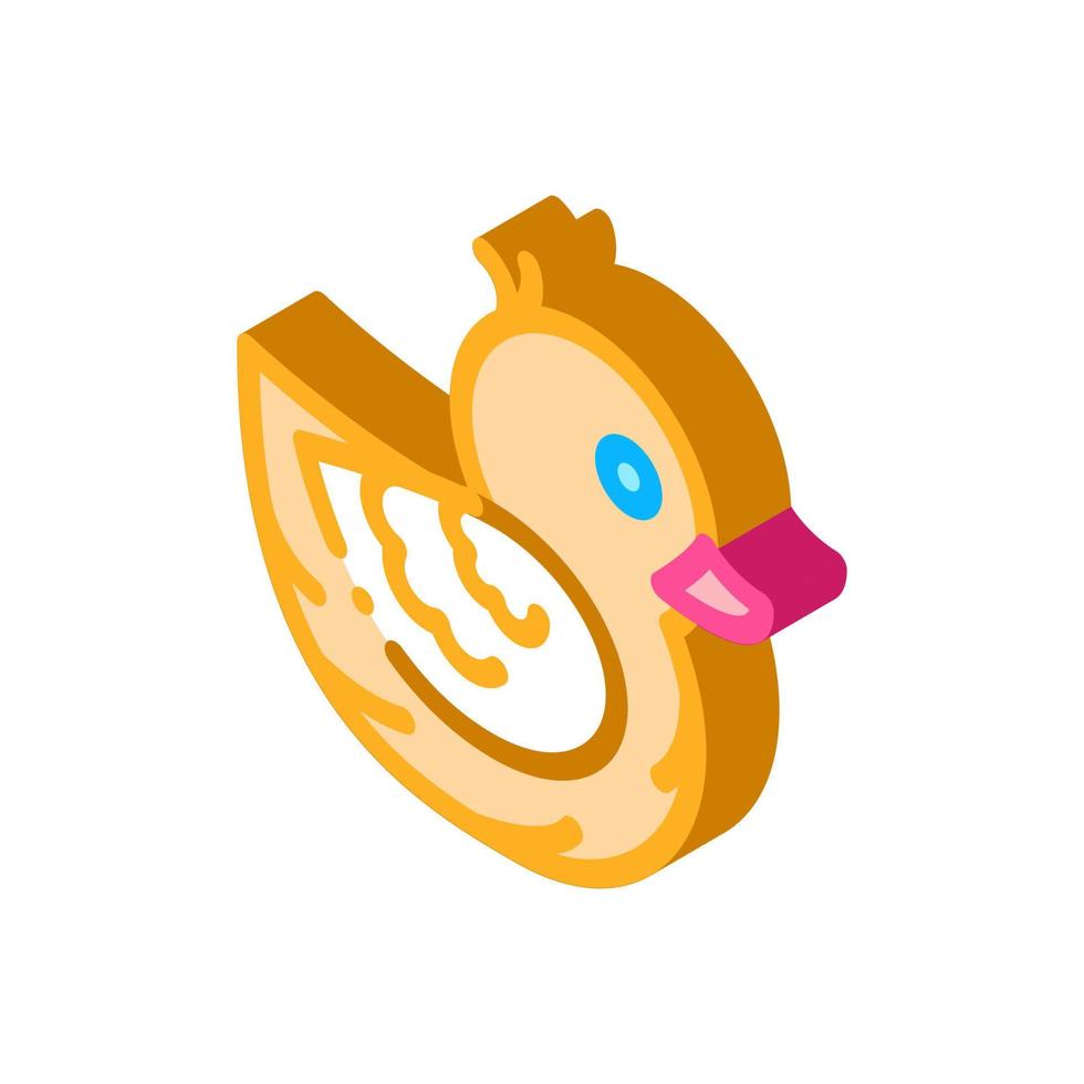 eend speelgoed- icoon vector schets symbool illustratie