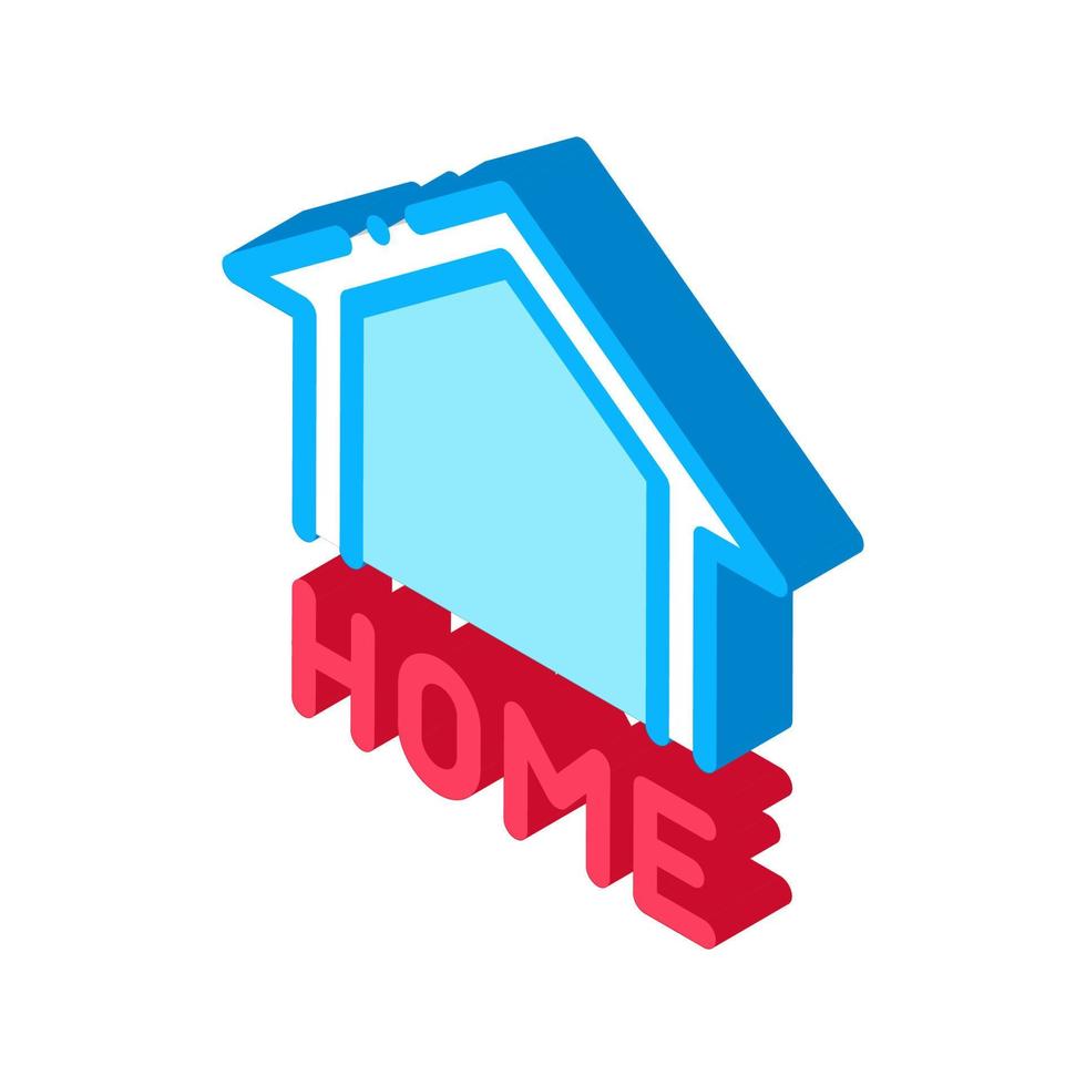 webshop huis knop isometrische icoon vector illustratie