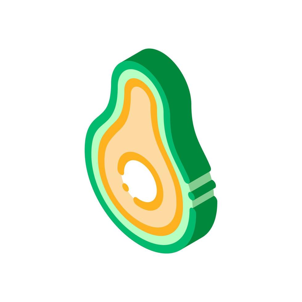 gezond voedsel groente avocado isometrische icoon vector illustratie