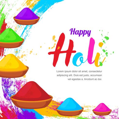 Gelukkige Holi Kleurrijke Achtergrond vector