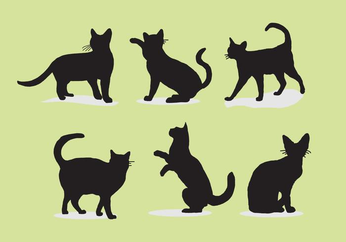 Cat Siluetas vectorillustratie vector