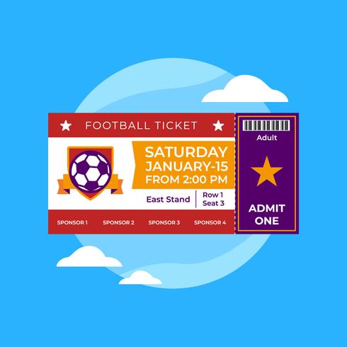 Voetbalticket vector