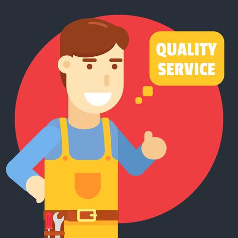 Reparateur Quality Service illustratie vector