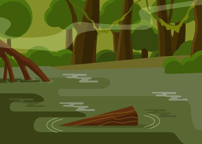 Bayou Illustratie Vector