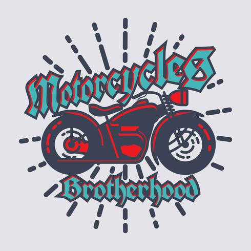 Vintage motorfiets embleem vector