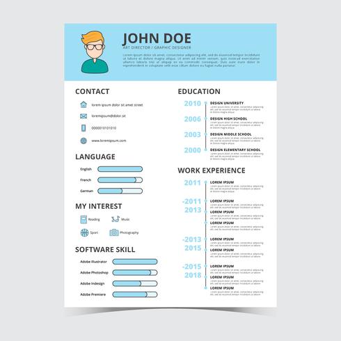 Grafische ontwerper CV Vector