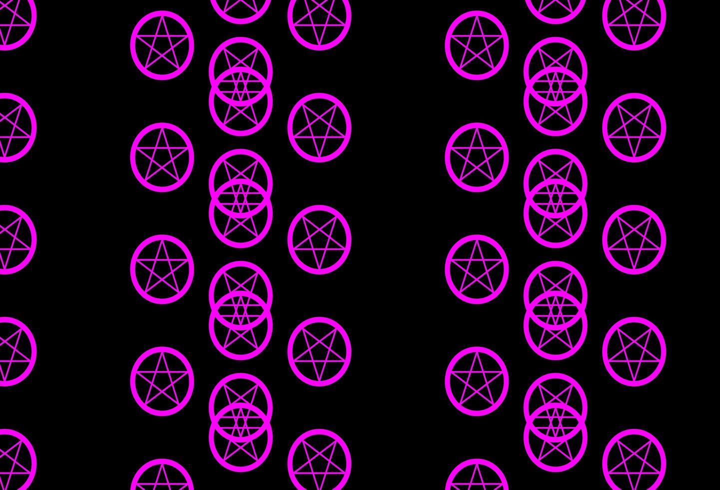 donkerpaars, roze vectorachtergrond met mysteriesymbolen. vector