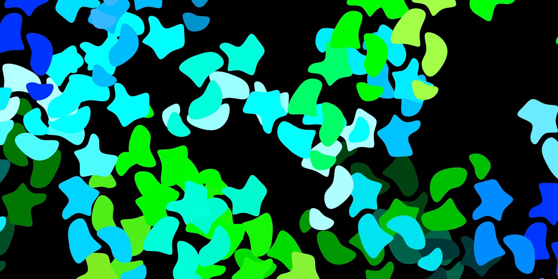 donkerblauw, groen vectormalplaatje met abstracte vormen. vector