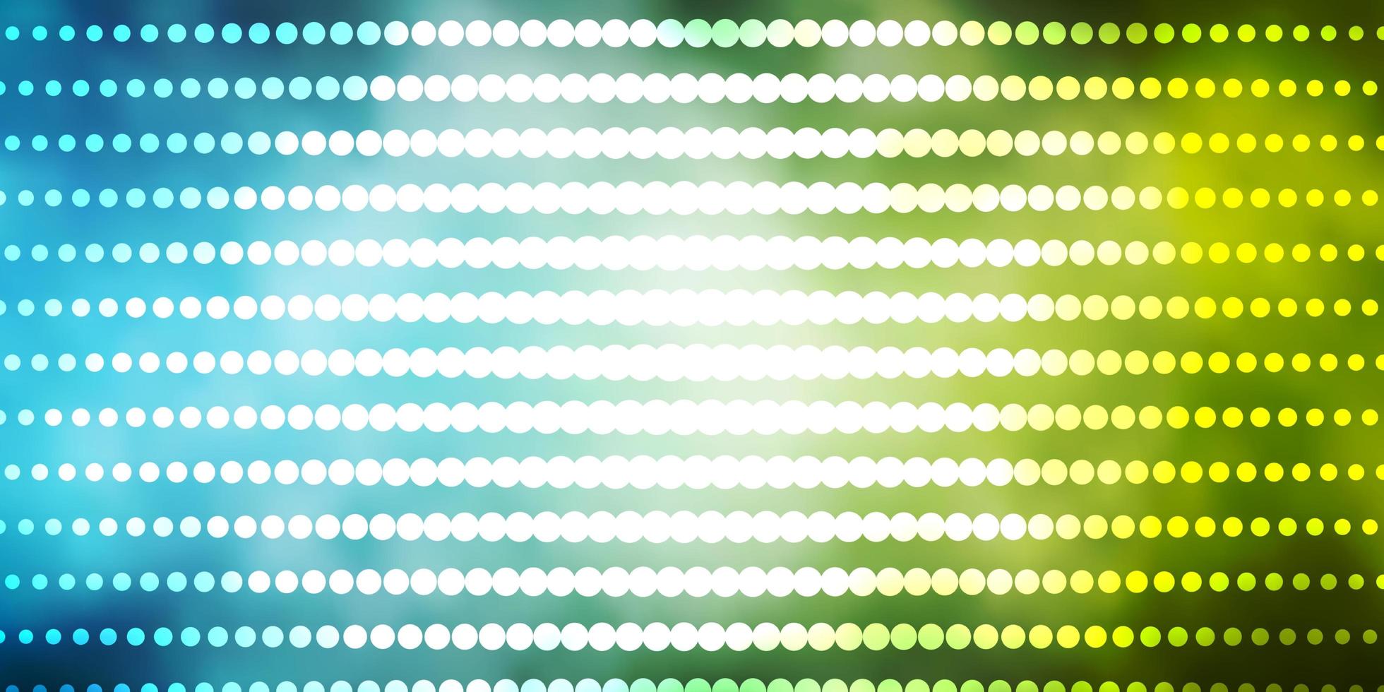 lichtblauw, groen vectorpatroon met cirkels. vector