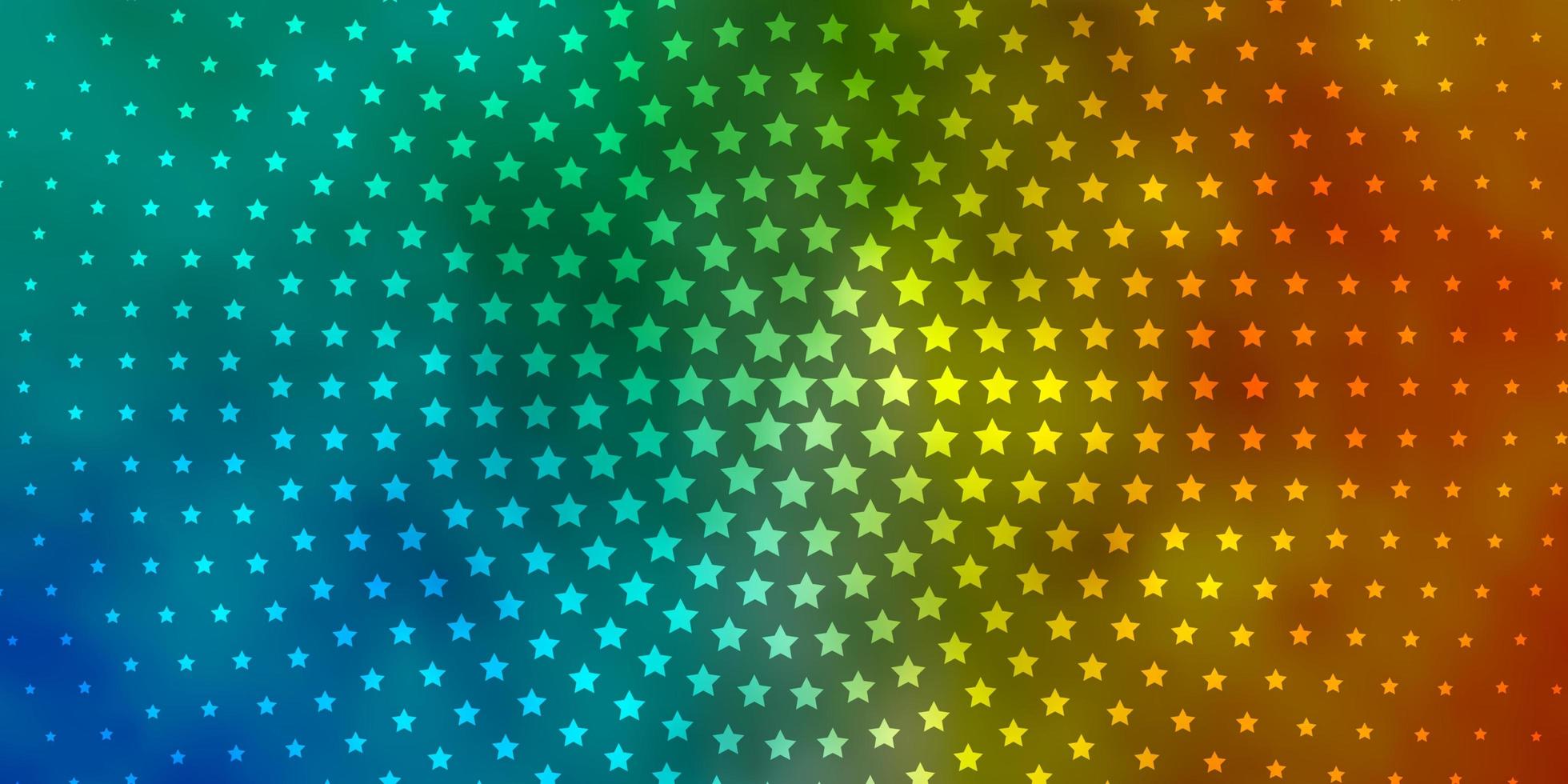 lichtblauwe, gele vectorlay-out met heldere sterren. vector