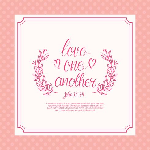 Gratis Love One Another Lettering Typography vector