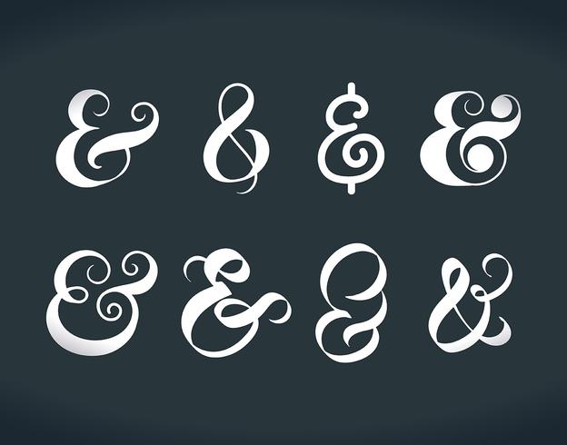 ampersand vector set