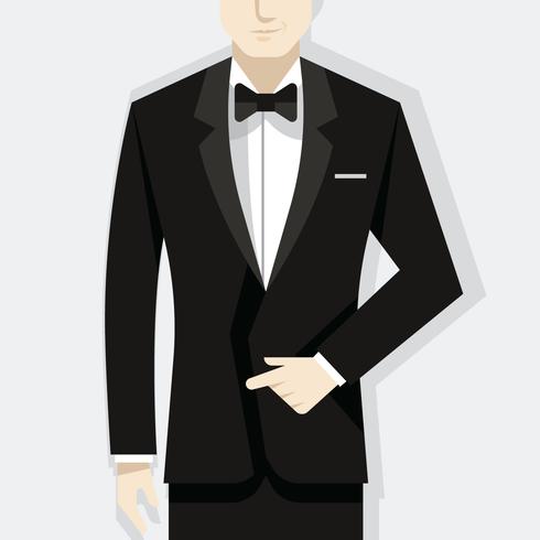 Flat Tux-ontwerp vector