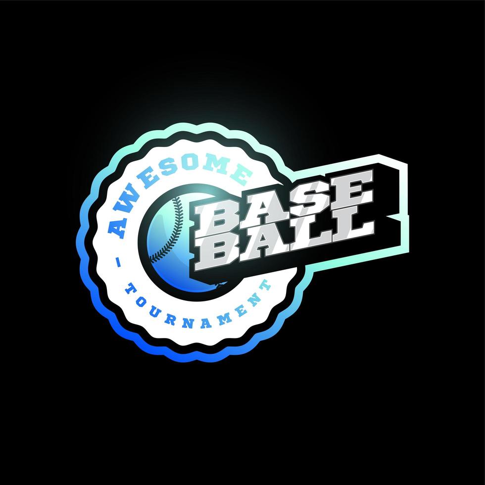 honkbal vector moderne professionele sport typografie logo in retro stijl. vector ontwerp embleem, badge en sportief sjabloonlogo-ontwerp