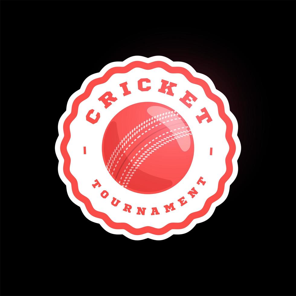 cricket cirkel vector logo. moderne professionele typografie sport retro stijl vector embleem en sjabloon logo ontwerp. volleybal kleurrijk logo