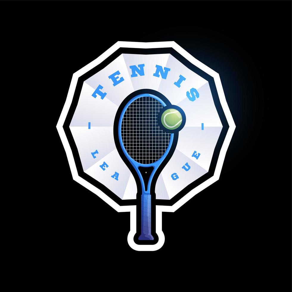 tennis abstracte vorm vector logo. moderne professionele typografie sport retro stijl vector embleem en sjabloon logo ontwerp. tennis kleurrijk logo.