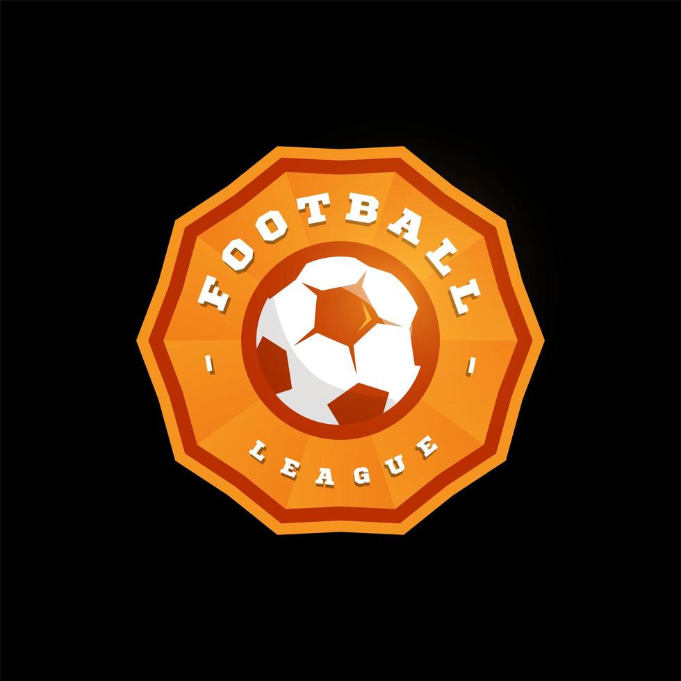 voetbal voetbal circulaire vector logo. moderne professionele typografie sport retro stijl vector embleem en sjabloon logo ontwerp. voetbal kleurrijk logo