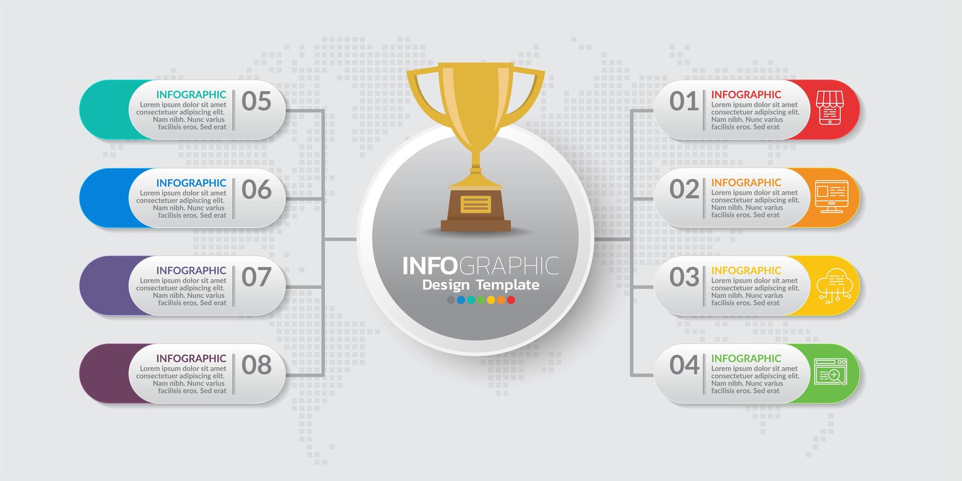 infographic elementen voor inhoud, diagram, stroomdiagram, stappen, onderdelen, tijdlijn, workflow, grafiek. vector