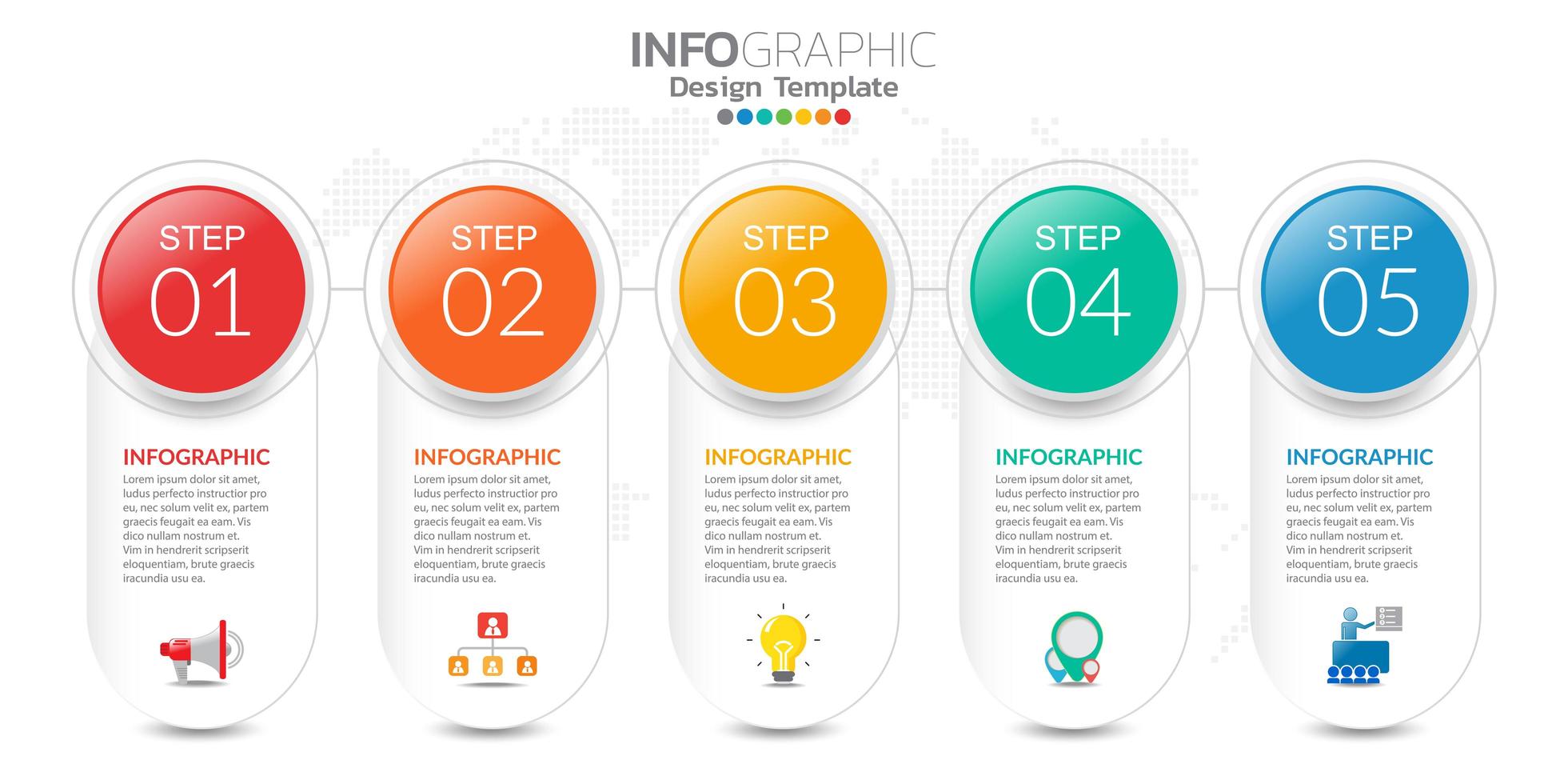 infographics voor bedrijfsconcept met pictogrammen en opties of stappen. vector