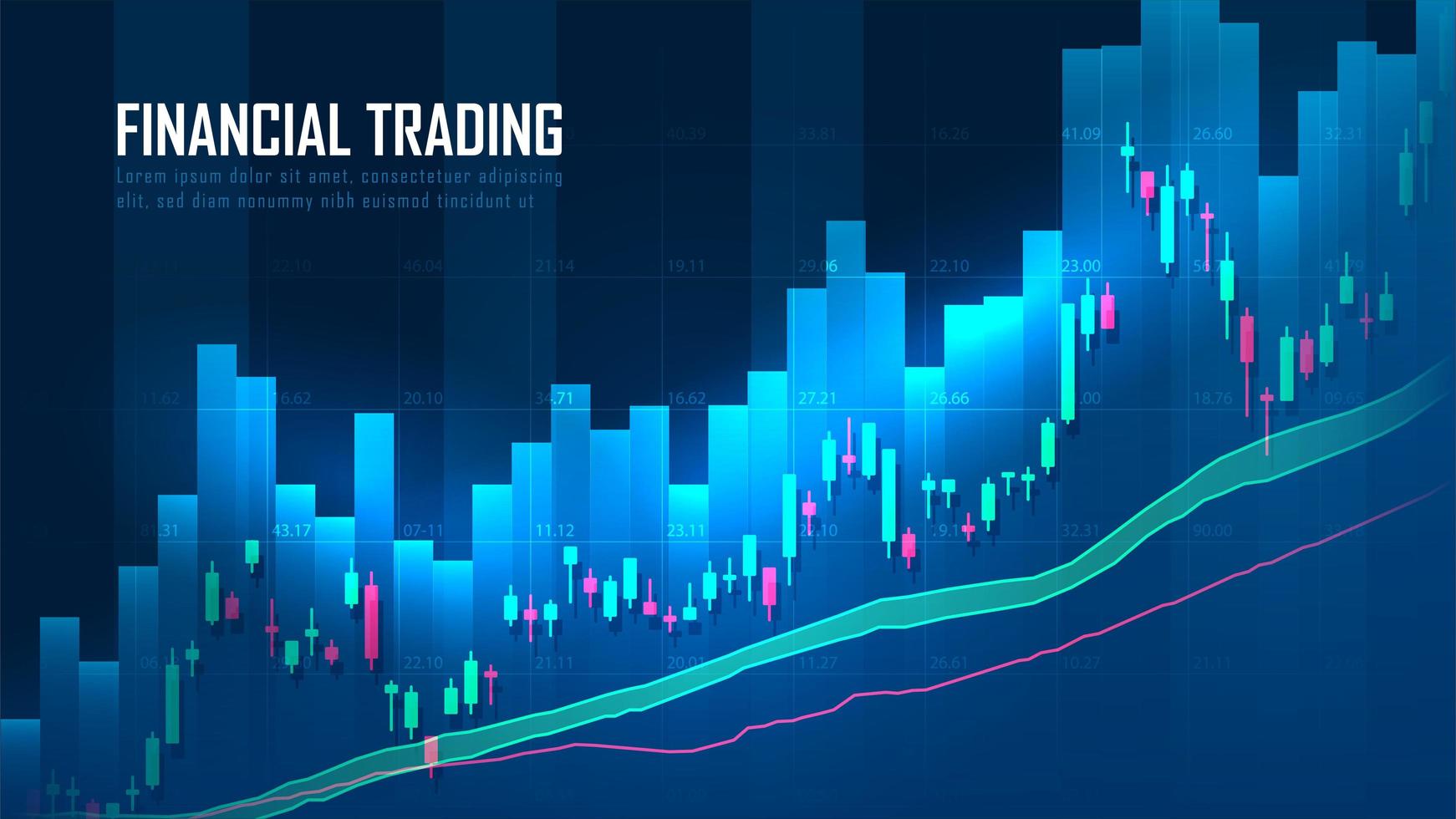 beurs of forex trading grafiek vector