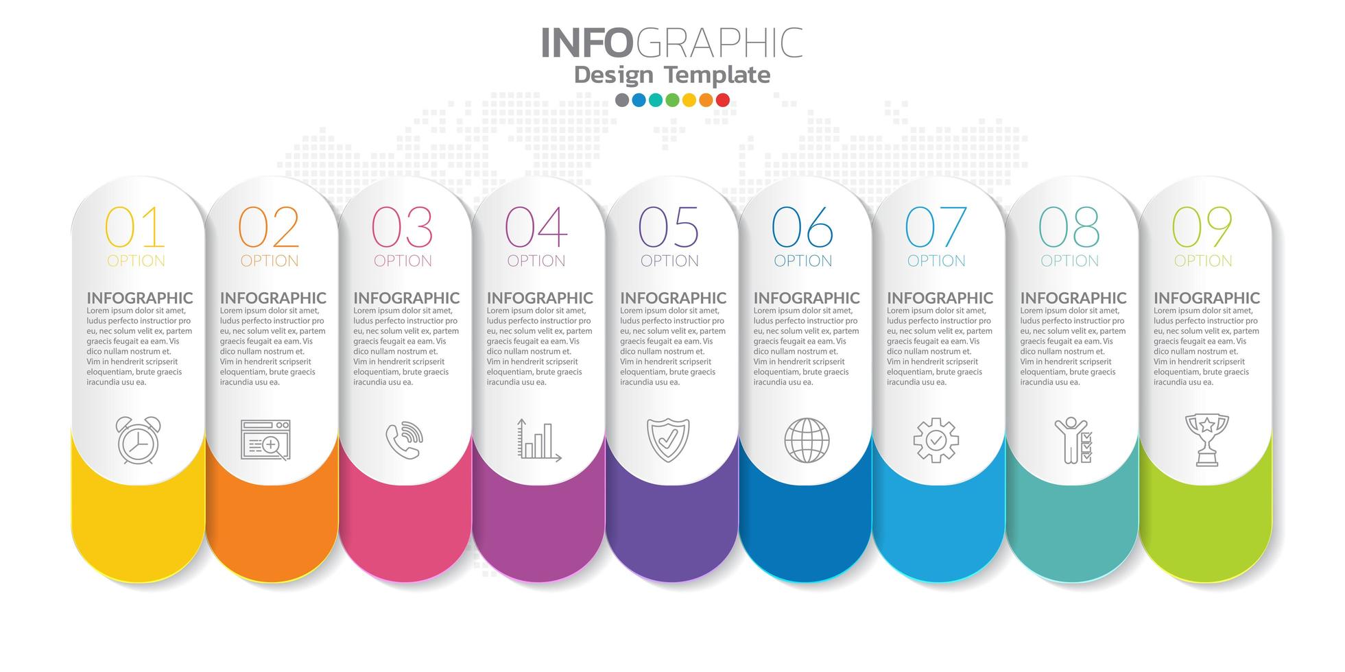 infographics voor bedrijfsconcept met pictogrammen en opties of stappen. vector