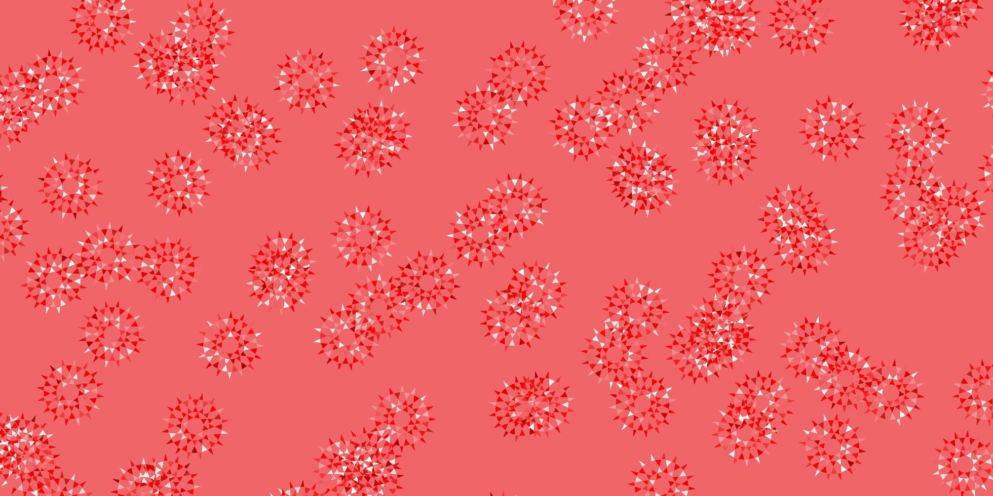 lichtrood vector doodle sjabloon met bloemen.