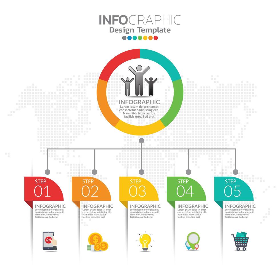 infographic concept illustratie van seo infographics met business layout template. vector