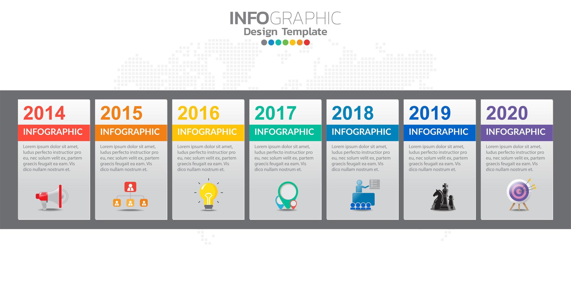 infographics voor bedrijfsconcept met pictogrammen en opties of stappen. vector