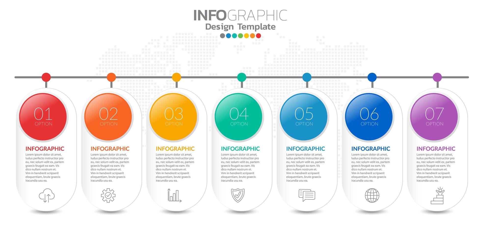 infographics voor bedrijfsconcept met pictogrammen en opties of stappen. vector