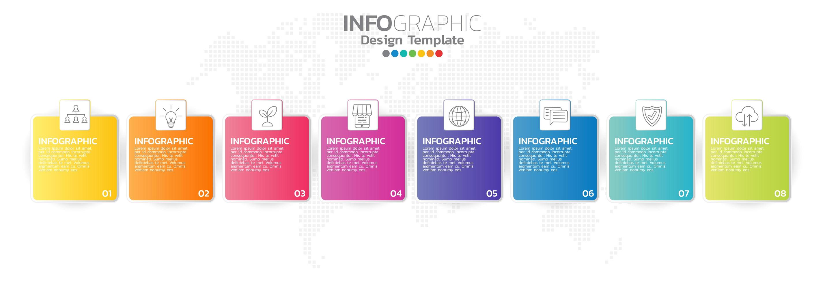 infographics voor bedrijfsconcept met pictogrammen en opties of stappen. vector