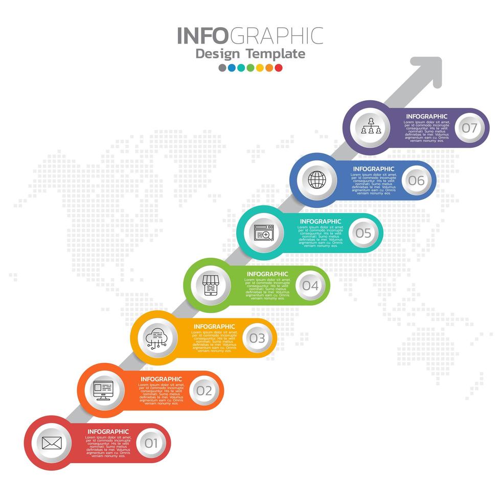 infographic elementen voor inhoud, diagram, stroomdiagram, stappen, onderdelen, tijdlijn, workflow, grafiek. vector