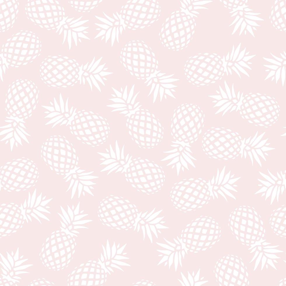 ananas naadloze patroon op roze achtergrond, vectorillustratie vector