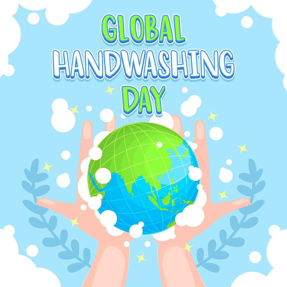 wereldwijde handenwasdag, nationaal bewustzijn voor handenwassen vector
