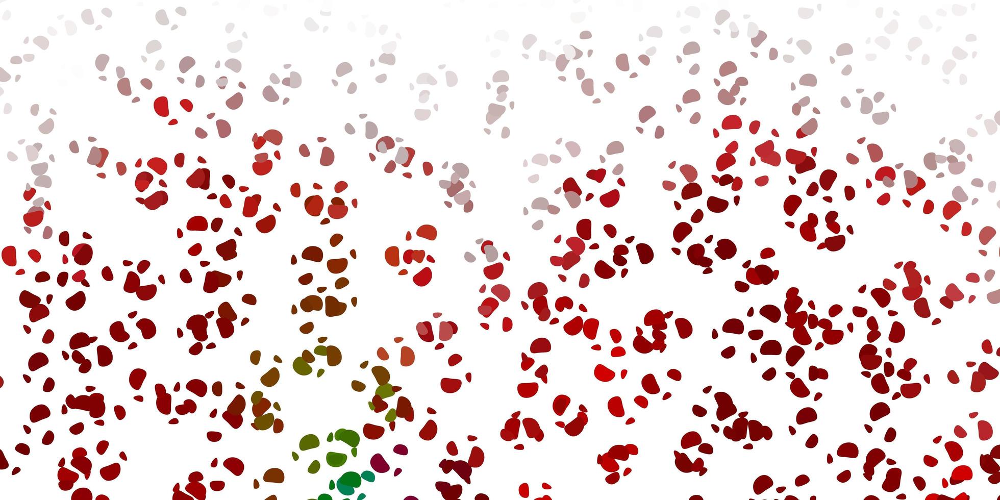lichtgroen, rood vectormalplaatje met abstracte vormen. vector