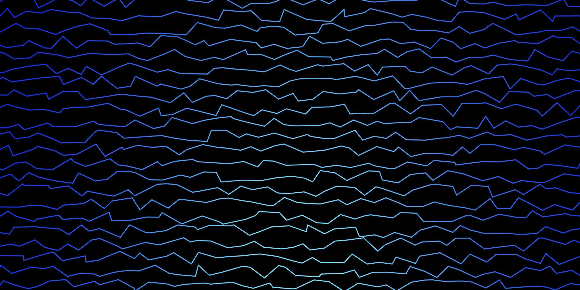 donkerblauwe vectorachtergrond met krommen. vector