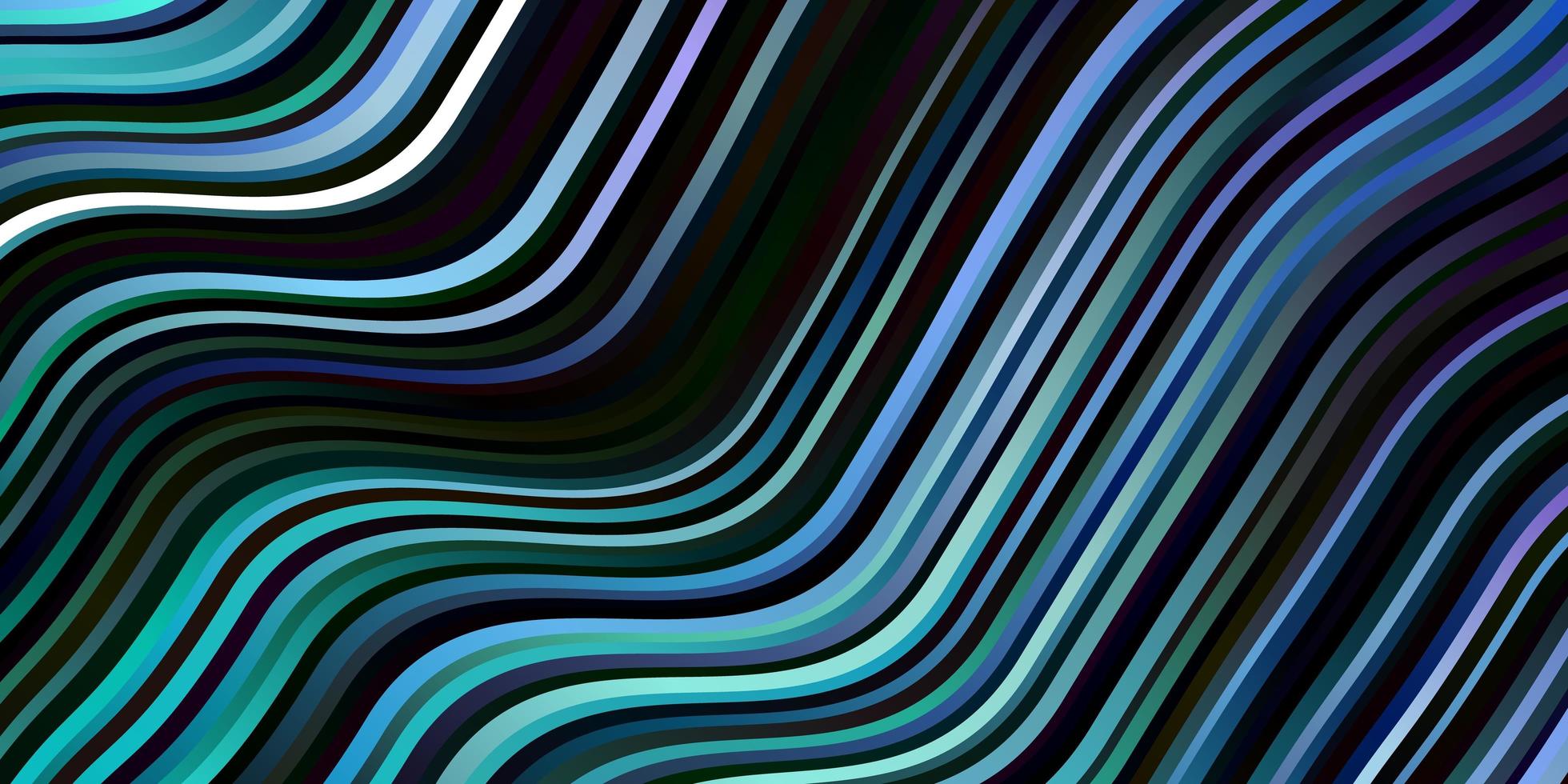 donkerroze, blauwe vector sjabloon met gebogen lijnen.