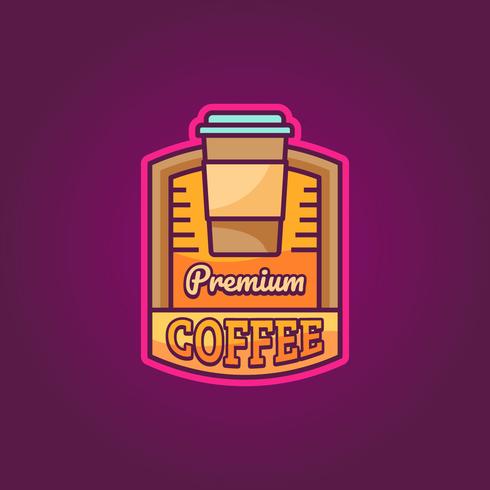 Premium koffie-logo vector