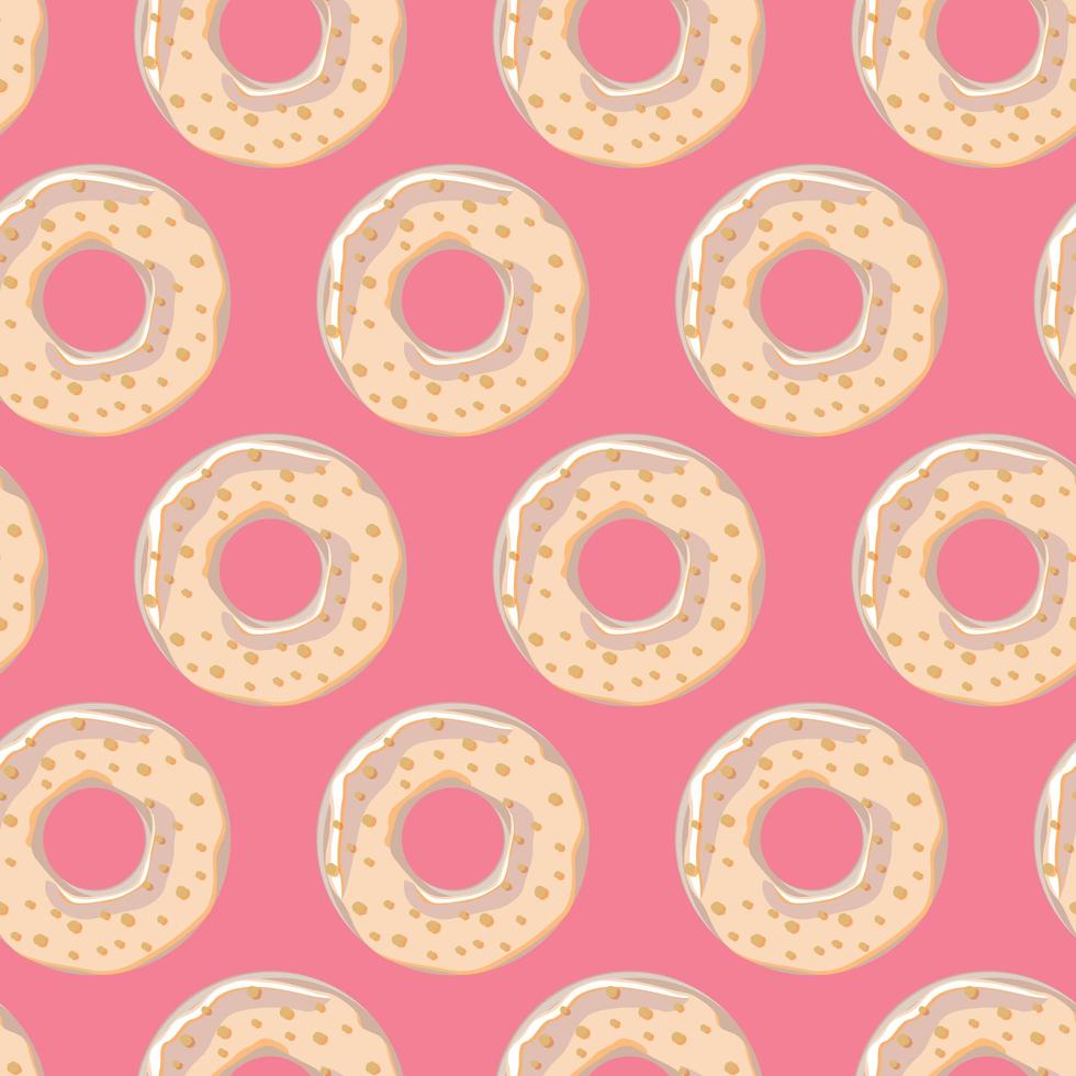 naadloze patroon met kleurrijke smakelijke glanzende donuts, vectorillustratie vector