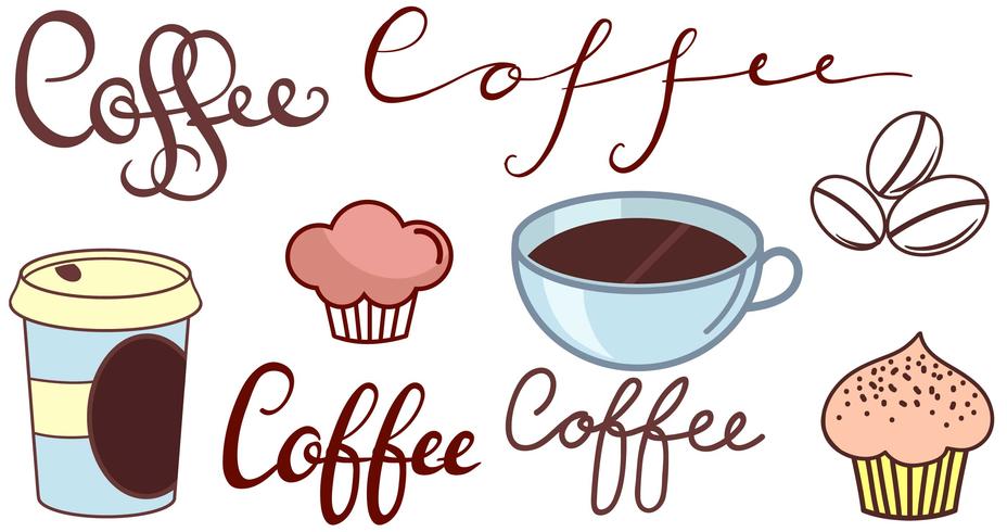 Koffie winkel logo vectoren