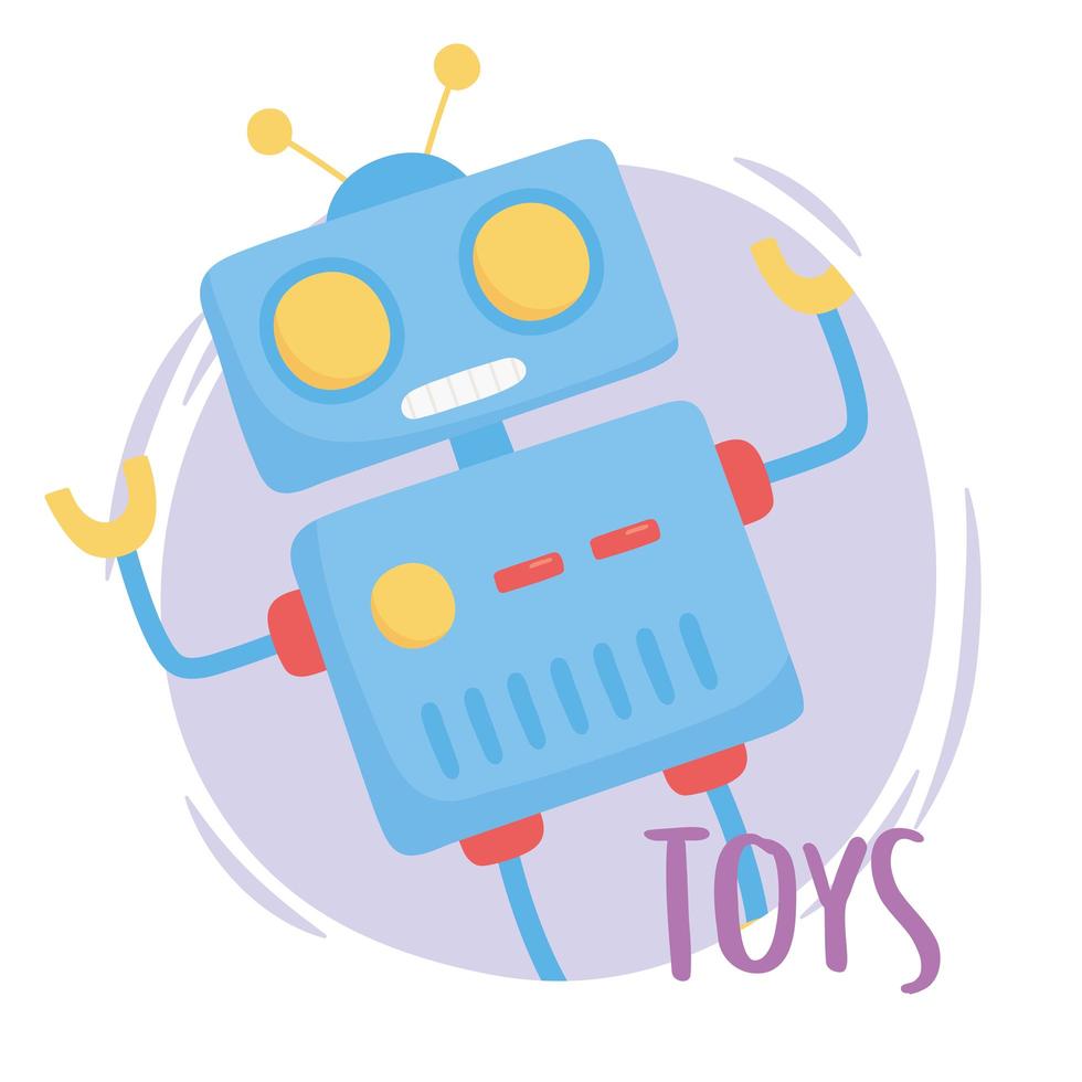 speelgoedobject voor kleine kinderen om cartoonrobot te spelen vector