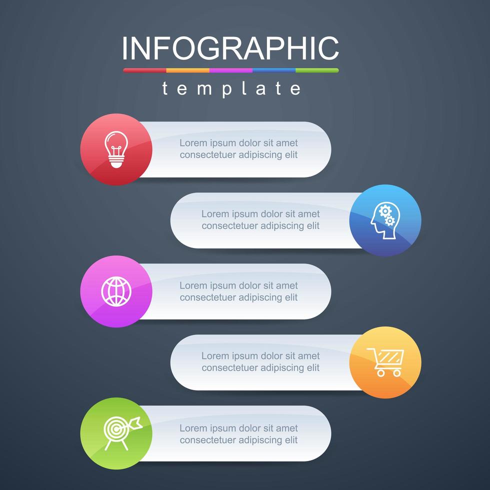 moderne infographic bedrijfs- en zakelijke sjabloon vector