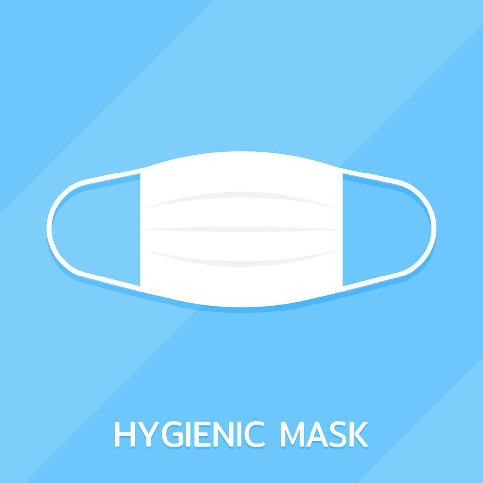 hygiënisch gezichtsmasker plat ontwerp pictogram vector