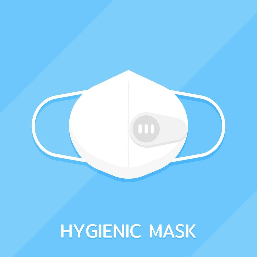 hygiënisch gezichtsmasker plat ontwerp pictogram vector